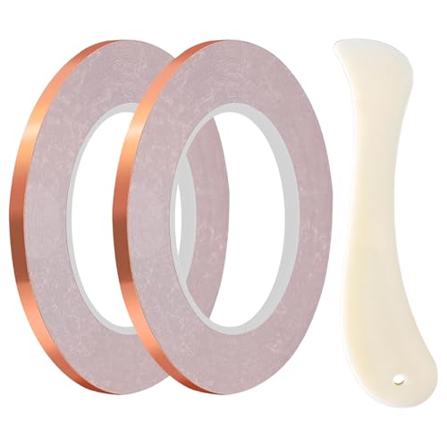 1pc Knochenordnerwerkzeug - Kupferband Zum Löten, Kupferfolienklebeband, 2pcs Flexible Leitfähige Papierkreis -Klebstoffkleber, Knochenordnerwerkzeug - Klebeband Für Buntglas, Elektrische Reparatur von Generisch