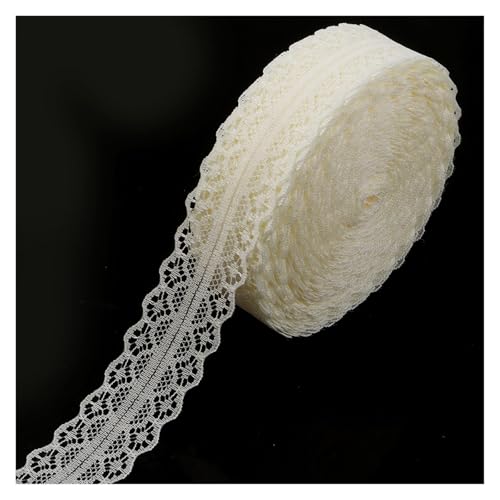 2,8 cm breites, weiches Spitzenband, 20 Yards Rolle, buntes Bastelband for Selbermachen von Geschenkverpackungen, for Nähen von Kleidungsstücken und for handgefertigte Dekoration(Beige) von Generisch