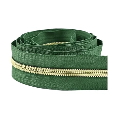 2–20 m 5# Farbe Nylon-Reißverschlussspule for Nähen von Jacken, Reißverschlussband, Kleidungsreparaturset, DIY-Zubehör(69-Gold,2METERS_NO5) von Generisch