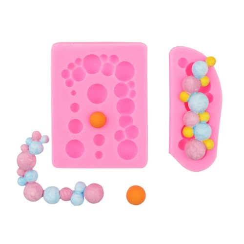 2 Arten von 4 Stück Kuchendekoration, Luftblasen-Halbkugel-Schokoladen-Fondant-Form, Kerze, Aromatherapie, Handwerk, Modelliermasse, Skulptur von Generisch