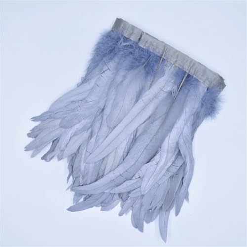 2 Meter/Lot Hahnschwanz-Federn zum Basteln, Partyzubehör, Fransen zum Basteln, Nähen, Grau, 20–25 cm 2 Meter/Lot Hahnschwanz-Federn zum Basteln, Partyzubehör, Fransen zum Basteln, Nähen, Grau, 20–25 cm von Generisch