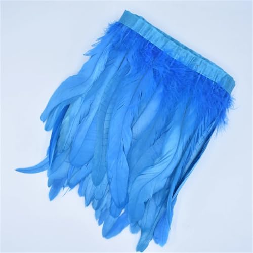 2 Meter/Lot Hahnschwanz-Federn zum Basteln, Partyzubehör, Fransen zum Basteln, Nähen, Seeblau, 25–30 cm 2 Meter/Lot Hahnschwanz-Federn zum Basteln, Partyzubehör, Fransen zum Basteln, Nähen, Seeblau, 25–30 cm von Generisch