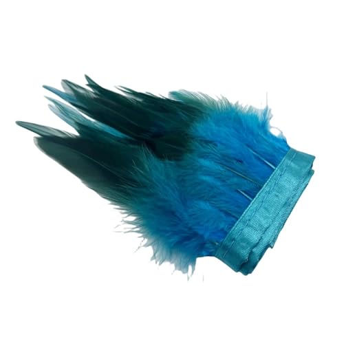 2 Meter DIY gefärbte Federborte 10-15 cm ein Nähband für Partykleid, Basteln und Kopfschmuck Dekoration von Generisch