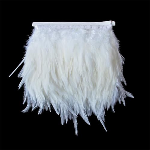 2 Meter Hahnfederbordüre, Kleidung, Kleid, Nähzubehör, Federband, Hochzeitsdekoration, 10–15 cm, Weiß, 10–15 cm, 2 m 2 Meter Hahnfederbordüre, Kleidung, Kleid, Nähzubehör, Federband, Hochzeitsdekoration, 10–15 cm, Weiß, 10–15 cm, 2 m von Generisch