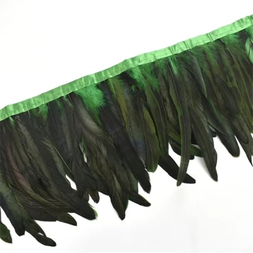 2 Meter Hahnfedern auf Klebeband, Quaste, Fransenband, Feder, Kleidung, Dekoration, Gras, EN8, 20–25 cm 2 Meter Hahnfedern auf Klebeband, Quaste, Fransenband, Feder, Kleidung, Dekoration, Gras, EN8, 20–25 cm von Generisch
