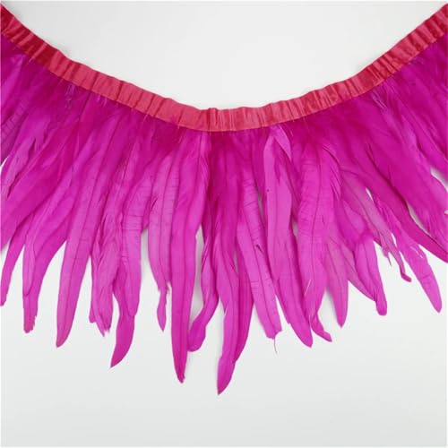 2 Meter Hahnschwanz-Federborte, Nähzubehör, farbige Fransen, Nähfedern, DIY, Urlaubsdekorationen, Rosenrot, 30–35 cm 2 Meter Hahnschwanz-Federborte, Nähzubehör, farbige Fransen, Nähfedern, DIY, Urlaubsdekorationen, Rosenrot, 30–35 cm von Generisch