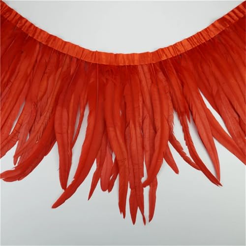 2 Meter Hahnschwanz-Federborte, Nähzubehör, farbige Fransen, Nähfedern, DIY, Urlaubsdekorationen, Rot, 30–35 cm 2 Meter Hahnschwanz-Federborte, Nähzubehör, farbige Fransen, Nähfedern, DIY, Urlaubsdekorationen, Rot, 30–35 cm von Generisch