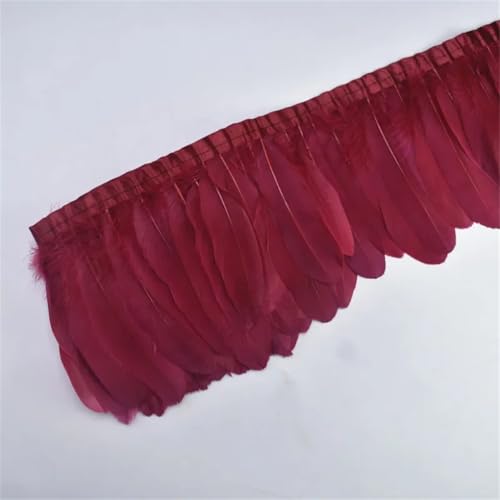 2 Meter farbige Federborte, Quaste, Fransenband, Umhang, Nähen, Hochzeitszubehör, DIY, Weinrot 2 Meter farbige Federborte, Quaste, Fransenband, Umhang, Nähen, Hochzeitszubehör, DIY, Weinrot von Generisch