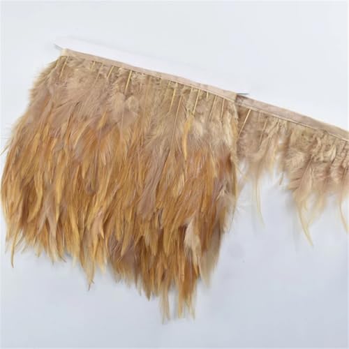 2 Meter farbige Federn für Kleidung auf Klebeband, Feder-Band, Bastelband, Nähzubehör, Khaki 2 Meter farbige Federn für Kleidung auf Klebeband, Feder-Band, Bastelband, Nähzubehör, Khaki von Generisch