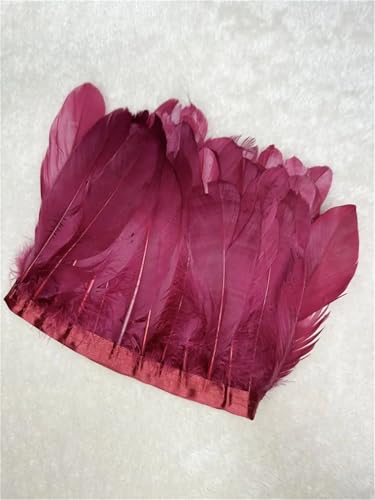 2 Meter gefärbte Federborte Fransen in schwarz EN8 und rot, gestreiftes Band für DIY Party Kleidung Zubehör und Handwerk 2 Meter gefärbte Federborte Fransen in schwarz EN8 und rot, gestreiftes Band für DIY Party Kleidung Zubehör und Handwerk von Generisch