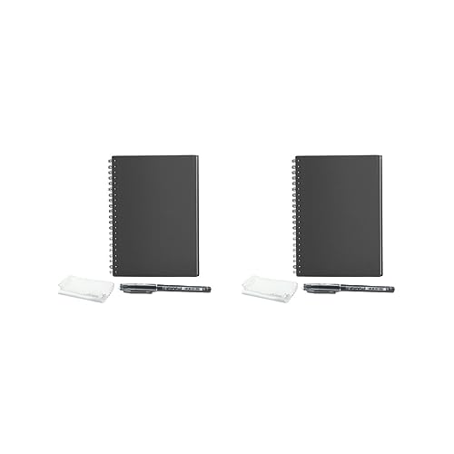 2 Set mit intelligentem, wiederverwendbarem Notizbuch, liniert, mit Radierstift, Notizblock, Tagebuch, Schule, Zeichnen, B5 von Generisch