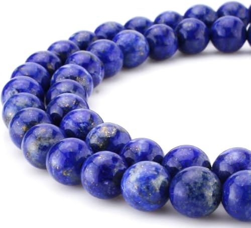 2 Stränge, natürlicher blauer Lapislazuli-Heilstein, 6 mm, runde lose Perlen, Edelstein-Abstandshalter (116–124 Stück) für Bastelarbeiten, Schmuckherstellung, GY20-6 von Generisch
