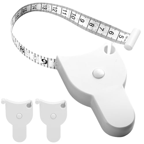 2 Stück, Maßband für Körper/Körpermaß/Körpermaß/Körpermessung/Gewichtsverlust, weiß, Maßband für Körpermaße, Körpermaßband von Generisch