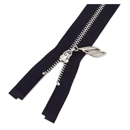 2 Stück 3# Metallreißverschluss Nähreißverschluss Meterware 15-70cm Jackenreparatur Reißverschluss offenes/geschlossenes Ende Zubehör(BlackSilver,CLOSE-END-30CM_NO3) von Generisch