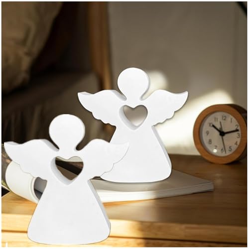 2 Stück 3D Engel Kerzen Silikonformen, Wiederverwendbare Weihnachts-Deko Kerzenherstellung Set für Weihnachtsbaum, Geschenk, Heimdekor von Generisch