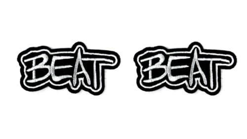 2 Stück "BEAT" Iron On Patch Aufbügler Aufnäher Kleidung Patch für Musik Liebhaber PA-112 2 Stück "BEAT" Iron On Patch Aufbügler Aufnäher Kleidung Patch für Musik Liebhaber PA-112 von Generisch