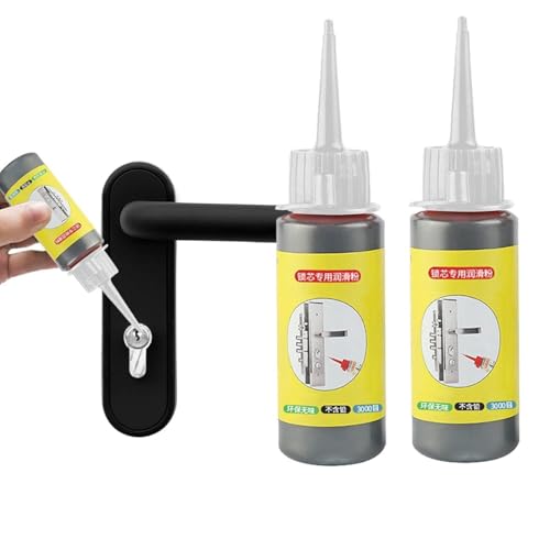 2 Stück Graphitpulver Für Türschloss,60ml Graphitpulver Für Schlösser,graphit Schmiermittel Fet t,Graphit Inhalt Schmiermittel Für Schlüssel, TürführungenGraphit-Schmierpulver,Schließzylinder von Generisch