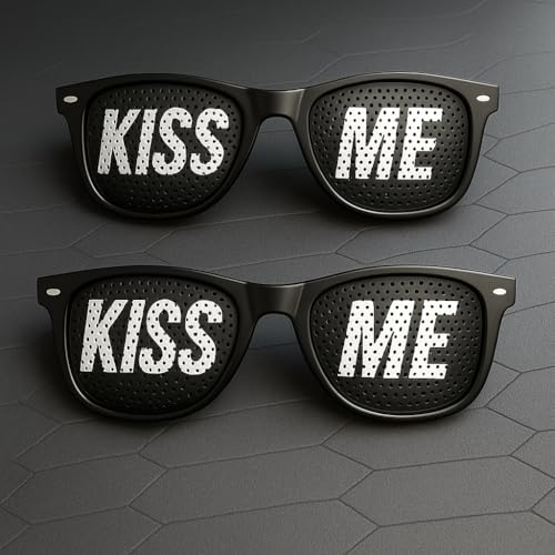 2 Stück | KISS ME Brille | Partybrille | Spaßbrille | Atzenbrille | Lustige Brille | Spassbrille | Party Zubehör für Partys, Clubs & Malle 2 Stück | KISS ME Brille | Partybrille | Spaßbrille | Atzenbrille | Lustige Brille | Spassbrille | Party Zubehör für Partys, Clubs & Malle von Generisch