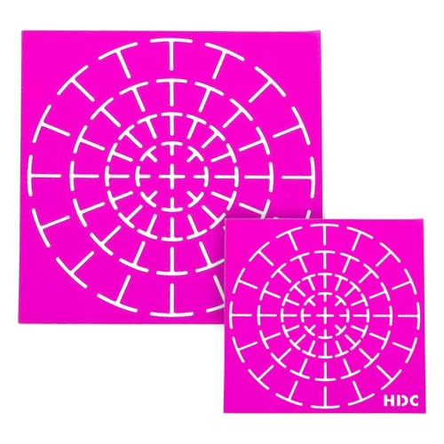 2 Stück Malvorlagen Zum Dotting, Dotting-Schablonen Zum Malen, Dot Painting Schablone Vorlage Set, Dot Painting Tools Kits, Dottings Stencil, Punktier-Malwerkzeuge Mit Glatten Kanten Für Wände, Stoff von Generisch