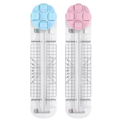 2 Stücke Papierschneide, 4 in 1 Paper Cutter, Mitnicht Slip Basis Tragbarem Werkzeug PräzisionsTool, Multifunktion Rotation Papier Schneidegerät mit Schnittlinienführung und Seitenlineal für Etiketten 2 Stücke Papierschneide, 4 in 1 Paper Cutter, Mitnicht Slip Basis Tragbarem Werkzeug PräzisionsTool, Multifunktion Rotation Papier Schneidegerät mit Schnittlinienführung und Seitenlineal für Etiketten von Generisch