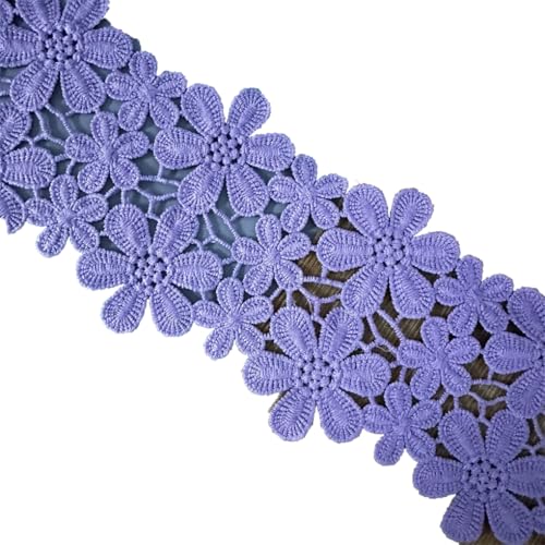 2 Yards Spitzen-Baumwoll-Stickband, Spitzenbesatz, Rock, Nähzubehör, Kleidung, dekorativ, 7 2 Meter von Generisch