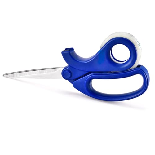 2-in-1-Klebebandspender mit scharfer Schere und Papier, Mehrzweck-Maßband, Schere und integrierter transparenter Klebebandspender, Klebebandspender für den Einsatz im Büro, zu Hause und in der Schule von Generisch