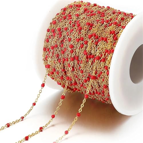 2 m lange Edelstahl-Kette, Perlen, Gliederketten für DIY-Schmuckherstellung, Zubehör, Halsketten, Bastelzubehör 2 m lange Edelstahl-Kette, Perlen, Gliederketten für DIY-Schmuckherstellung, Zubehör, Halsketten, Bastelzubehör von Generisch