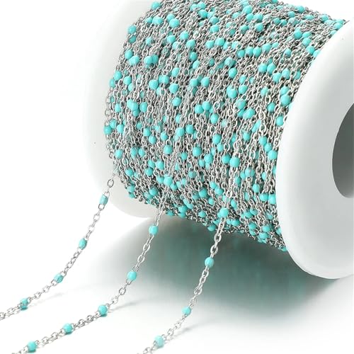 2 m lange Edelstahl-Kette, Perlen, Gliederketten für DIY-Schmuckherstellung, Zubehör, Halsketten, Bastelzubehör 2 m lange Edelstahl-Kette, Perlen, Gliederketten für DIY-Schmuckherstellung, Zubehör, Halsketten, Bastelzubehör von Generisch