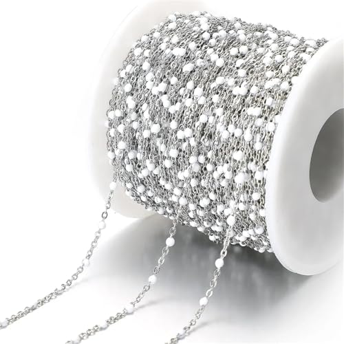 2 m lange Edelstahl-Kette, Perlen, Gliederketten für DIY-Schmuckherstellung, Zubehör, Halsketten, Bastelzubehör 2 m lange Edelstahl-Kette, Perlen, Gliederketten für DIY-Schmuckherstellung, Zubehör, Halsketten, Bastelzubehör von Generisch