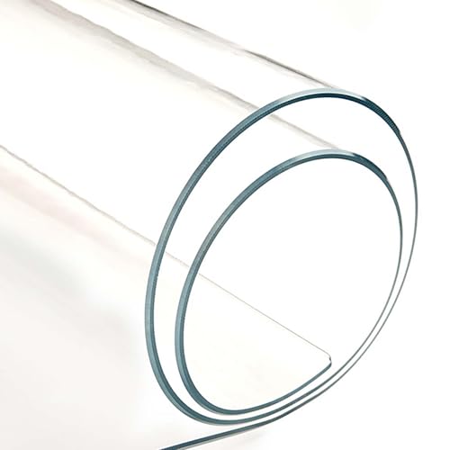 2 mm robuste, transparente Tischabdeckung, wasserdichter Schutz für Esszimmer, Terrasse, Büro, Schreibtisch und Couchtisch, dicke Kunststoffmatte, leicht zu reinigen, 40 x 85 cm von Generisch