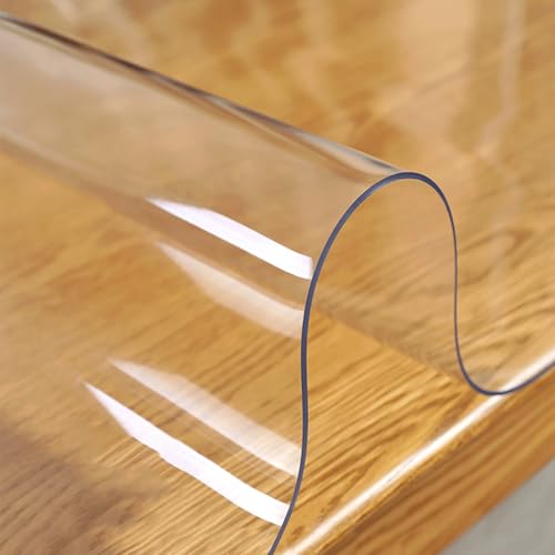 2 mm transparente, wasserdichte Tischdecke, rechteckig, Kunststoffabdeckung, schmutzabweisend, PVC-Tischschutz für Esszimmer, Küche und Couchtisch, öldicht und langlebig 2 mm transparente, wasserdichte Tischdecke, rechteckig, Kunststoffabdeckung, schmutzabweisend, PVC-Tischschutz für Esszimmer, Küche und Couchtisch, öldicht und langlebig von Generisch