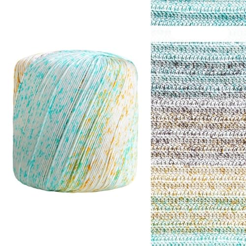 2-teiliges Häkelgarn-Set, 100 Prozent Baumwolle, vielseitiges Häkelgarn, schneidbares Baumwollgarn, Baumwollfaden, Regenbogen-Strickgarn, geeignet zum Handstricken, Häkelwolle 2-teiliges Häkelgarn-Set, 100 Prozent Baumwolle, vielseitiges Häkelgarn, schneidbares Baumwollgarn, Baumwollfaden, Regenbogen-Strickgarn, geeignet zum Handstricken, Häkelwolle von Generisch