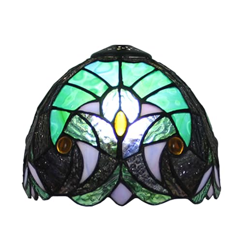 20,3 cm Tiffany Buntglas-Lampenschirm – Vintage-Barock-Design für Tisch-, Anhänger- und Schreibtischlampen – elegantes Heimdekor-Beleuchtungszubehör 20,3 cm Tiffany Buntglas-Lampenschirm – Vintage-Barock-Design für Tisch-, Anhänger- und Schreibtischlampen – elegantes Heimdekor-Beleuchtungszubehör von Generisch