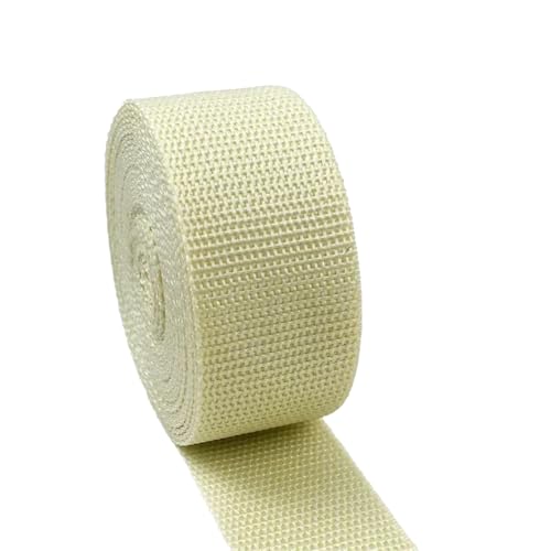 20 Meter Polypropylen-Gurtband, 20–50 mm Breite, Taschengurt-Material, Nähbesatz, dekoratives Geflecht, Bastelbedarf(Beige,32mm) von Generisch