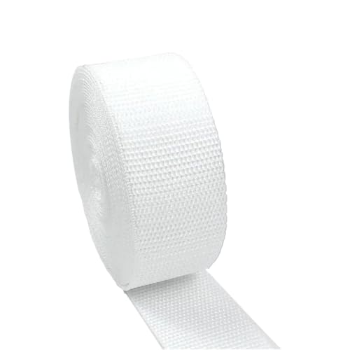 20 Meter Polypropylen-Gurtband, 20–50 mm Breite, Taschengurt-Material, Nähbesatz, dekoratives Geflecht, Bastelbedarf(White,32mm) von Generisch