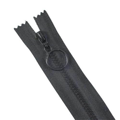20 Stück 3# Harz-Reißverschlüsse, 25 cm geschlossenes Ende, 60 cm offenes Ende, Länge für Nähen, DIY, Basteln, Tasche, Kleidungszubehör(Black,ClosedEnd-25cm) von Generisch
