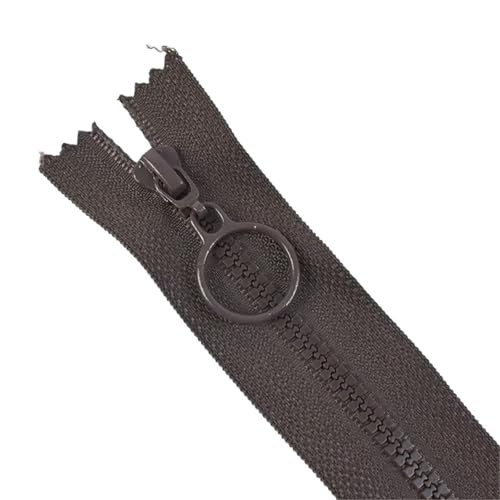 20 Stück 3# Harz-Reißverschlüsse, 25 cm geschlossenes Ende, 60 cm offenes Ende, Länge für Nähen, DIY, Basteln, Tasche, Kleidungszubehör(Coffee,ClosedEnd-25cm) von Generisch