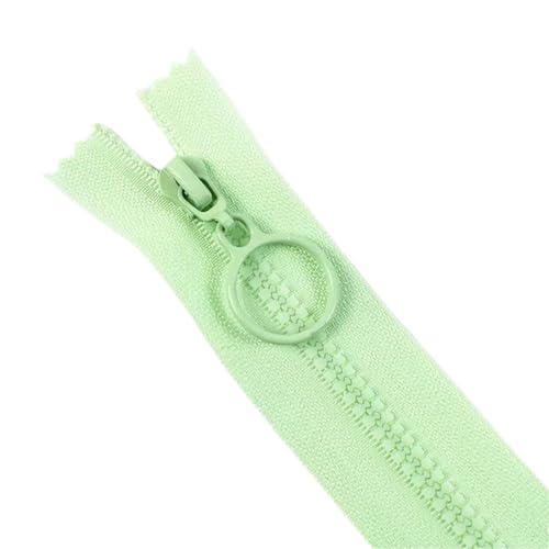 20 Stück 3# Harz-Reißverschlüsse, 25 cm geschlossenes Ende, 60 cm offenes Ende, Länge für Nähen, DIY, Basteln, Tasche, Kleidungszubehör(LightGreen,ClosedEnd-25cm) von Generisch