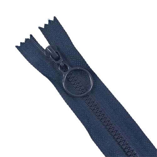20 Stück 3# Harz-Reißverschlüsse, 25 cm geschlossenes Ende, 60 cm offenes Ende, Länge für Nähen, DIY, Basteln, Tasche, Kleidungszubehör(NavyBlue,OpenEnd-60cm) von Generisch