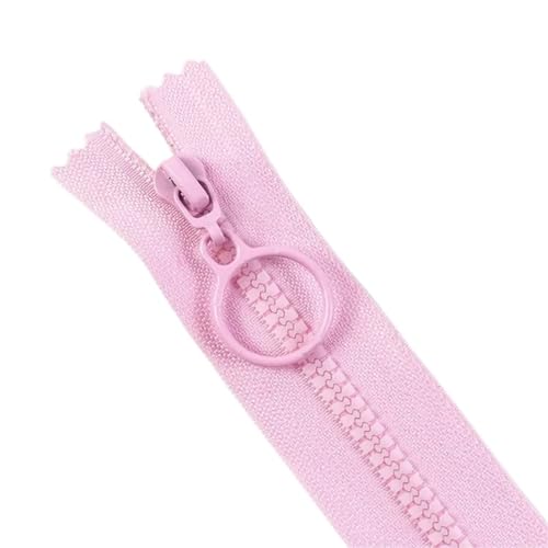 20 Stück 3# Harz-Reißverschlüsse, 25 cm geschlossenes Ende, 60 cm offenes Ende, Länge für Nähen, DIY, Basteln, Tasche, Kleidungszubehör(Pink,ClosedEnd-25cm) von Generisch