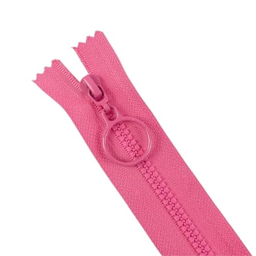 20 Stück 3# Harz-Reißverschlüsse, 25 cm geschlossenes Ende, 60 cm offenes Ende, Länge für Nähen, DIY, Basteln, Tasche, Kleidungszubehör(RoseRed,OpenEnd-60cm) von Generisch