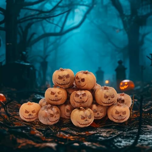 20 Stück Miniatur-Harz-Kürbisse Herbst Ernte Simulation Kürbisse Dekor gefälschte Obst Heim dekor zum Dekorieren Halloween Party Geschenke Hausgarten Dekoration Handwerk DIY von Generisch