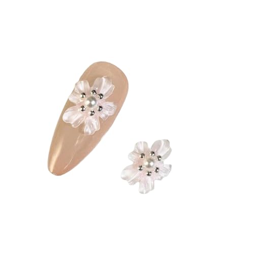20 Stück Nagel-Charms, Eis durchscheinende Perle fünf Petaled Blumen Nagel-Dekorationen, Strass-Accessoires 20 Stück Nagel-Charms, Eis durchscheinende Perle fünf Petaled Blumen Nagel-Dekorationen, Strass-Accessoires von Generisch