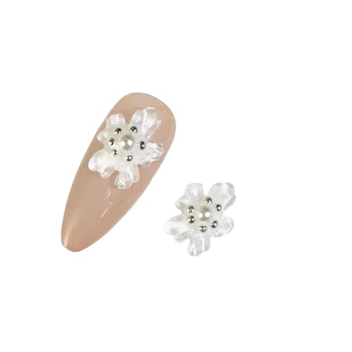 20 Stück Nagel-Charms, Eis durchscheinende Perle fünf Petaled Blumen Nagel-Dekorationen, Strass-Accessoires 20 Stück Nagel-Charms, Eis durchscheinende Perle fünf Petaled Blumen Nagel-Dekorationen, Strass-Accessoires von Generisch