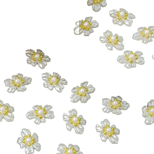 20 Stück Nagel-Charms, Eis durchscheinende Perle fünf Petaled Blumen Nagel-Dekorationen, Strass-Accessoires 20 Stück Nagel-Charms, Eis durchscheinende Perle fünf Petaled Blumen Nagel-Dekorationen, Strass-Accessoires von Generisch