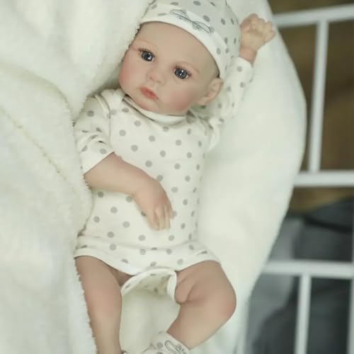 20 Zoll Reborn Puppe für Mädchen – Mit offenen Augen & weichem Stoffkörper – Kleidung wechselbar Kuschelpuppe von Generisch