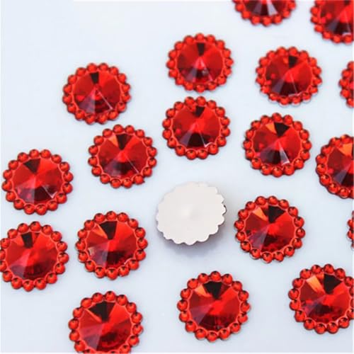 200 Stück 12 mm runde Blumen-Acryl-Kristalle mit flacher Rückseite für Bastelarbeiten, Kleidung, Dekoration, zum Aufkleben von Schuhen, Taschen 200 Stück 12 mm runde Blumen-Acryl-Kristalle mit flacher Rückseite für Bastelarbeiten, Kleidung, Dekoration, zum Aufkleben von Schuhen, Taschen von Generisch