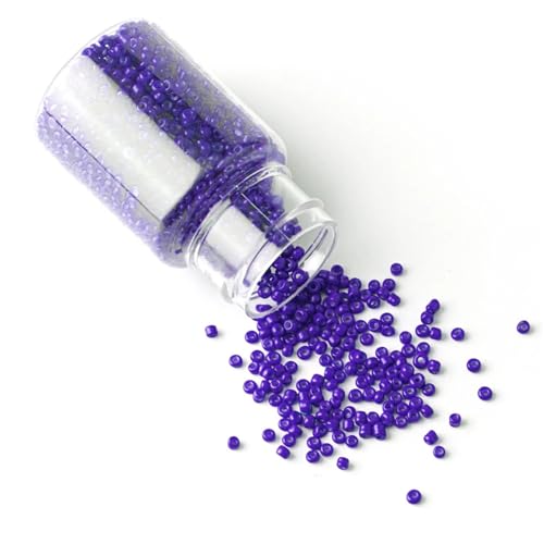 2000 Stück 2 mm runde Glasperlen, Großpackung, Abstandshalterperlen for DIY-Schmuckherstellung, Bastelprojekte, Armbänder, Halsketten, Zubehör(Deep Blue) von Generisch