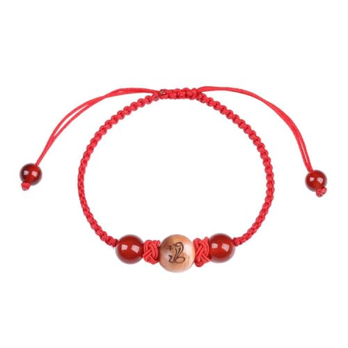 2025 Chinesische Schlangenjahr-Armbänder, verstellbare Holzperlen, Schlange rote Schnur, BH, Reichtum, neues Schlangenjahr, Feng Shui-Armband, 2025 Chinesische Schlangenjahr-Armbänder, verstellbare Holzperlen, Schlange rote Schnur, BH, Reichtum, neues Schlangenjahr, Feng Shui-Armband, von Generisch