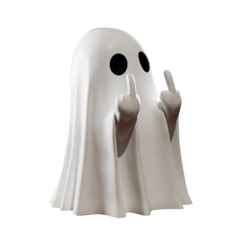 2025 Halloween-Geisterfigur-Dekorationen, niedliche Halloween-Geisterfigur, Tischdekoration, Kunstharz-Geisterstatue, lustige Geister-Ornamente für den Innenbereich, Zuhause, Büro von Generisch